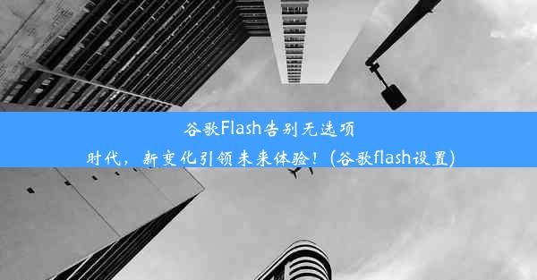 谷歌Flash告别无选项时代，新变化引领未来体验！(谷歌flash设置)