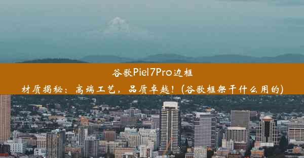 谷歌Piel7Pro边框材质揭秘：高端工艺，品质卓越！(谷歌框架干什么用的)