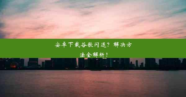 安卓下载谷歌闪退？解决方法全解析！