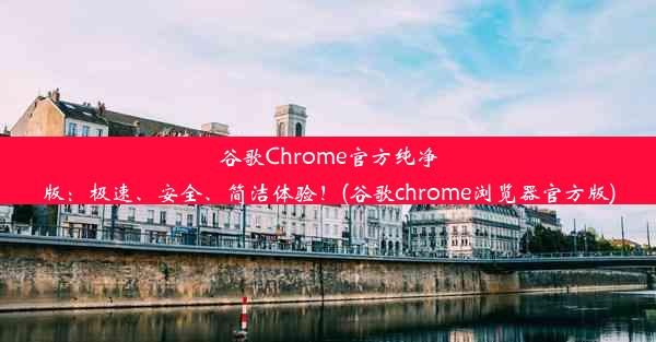 谷歌Chrome官方纯净版：极速、安全、简洁体验！(谷歌chrome浏览器官方版)