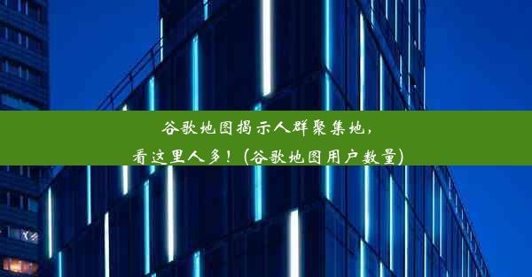 谷歌地图揭示人群聚集地，看这里人多！(谷歌地图用户数量)