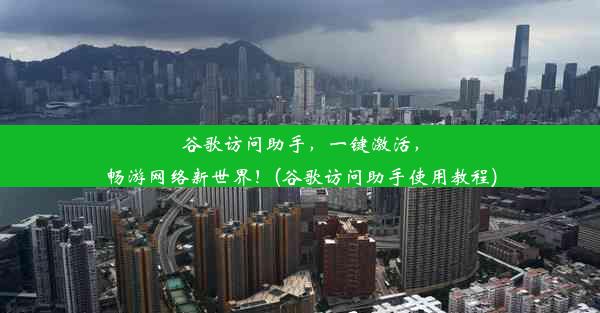 谷歌访问助手，一键激活，畅游网络新世界！(谷歌访问助手使用教程)