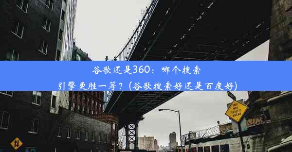 谷歌还是360：哪个搜索引擎更胜一筹？(谷歌搜索好还是百度好)