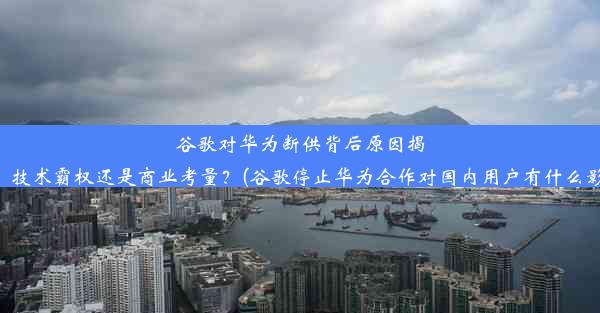 谷歌对华为断供背后原因揭秘：技术霸权还是商业考量？(谷歌停止华为合作对国内用户有什么影响)