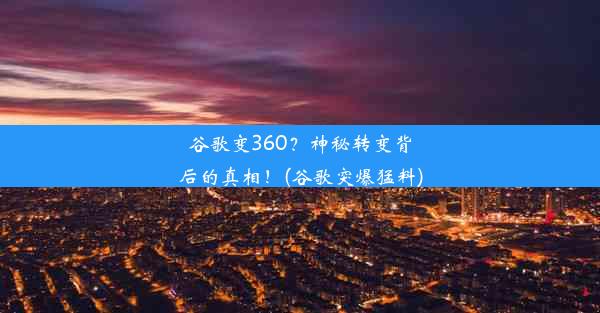 谷歌变360？神秘转变背后的真相！(谷歌突爆猛料)