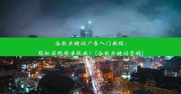 谷歌关键词广告入门教程：轻松实现精准投放！(谷歌关键词营销)