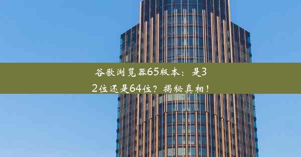 谷歌浏览器65版本：是32位还是64位？揭秘真相！