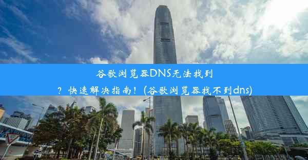 谷歌浏览器DNS无法找到？快速解决指南！(谷歌浏览器找不到dns)