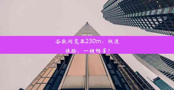 谷歌浏览器230m：极速体验，一键畅享！