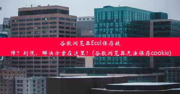 谷歌浏览器Ecel保存故障？别慌，解决方案在这里！(谷歌浏览器无法保存cookie)