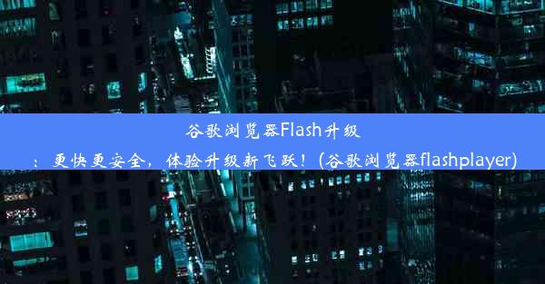 谷歌浏览器Flash升级：更快更安全，体验升级新飞跃！(谷歌浏览器flashplayer)