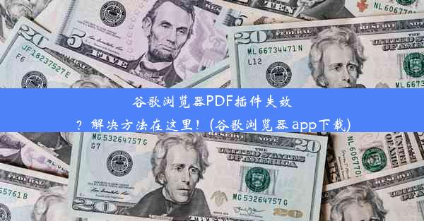 谷歌浏览器PDF插件失效？解决方法在这里！(谷歌浏览器 app下载)