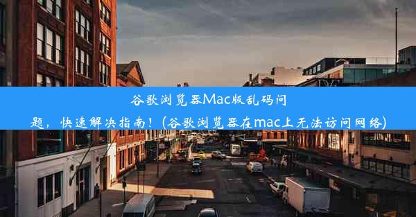 谷歌浏览器Mac版乱码问题，快速解决指南！(谷歌浏览器在mac上无法访问网络)