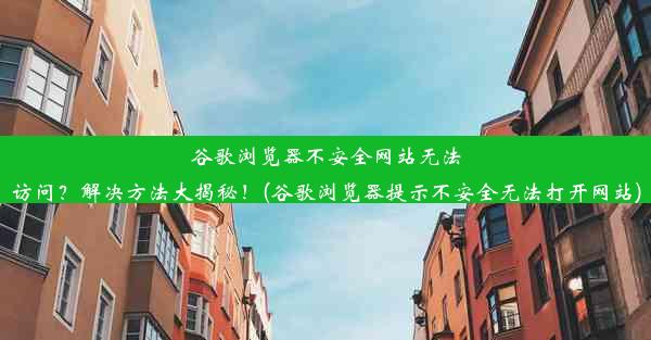 谷歌浏览器不安全网站无法访问？解决方法大揭秘！(谷歌浏览器提示不安全无法打开网站)