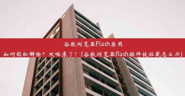 谷歌浏览器Flash禁用如何轻松解除？攻略来了！(谷歌浏览器flash插件被拦截怎么办)