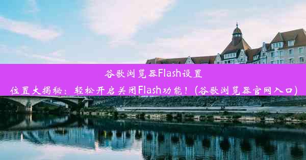 谷歌浏览器Flash设置位置大揭秘：轻松开启关闭Flash功能！(谷歌浏览器官网入口)