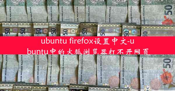 ubuntu firefox设置中文-ubuntu中的火狐浏览器打不开网页