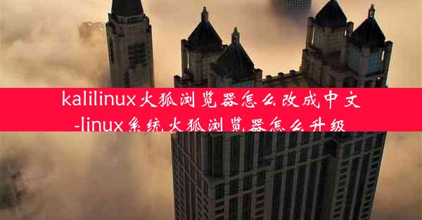 kalilinux火狐浏览器怎么改成中文-linux系统火狐浏览器怎么升级